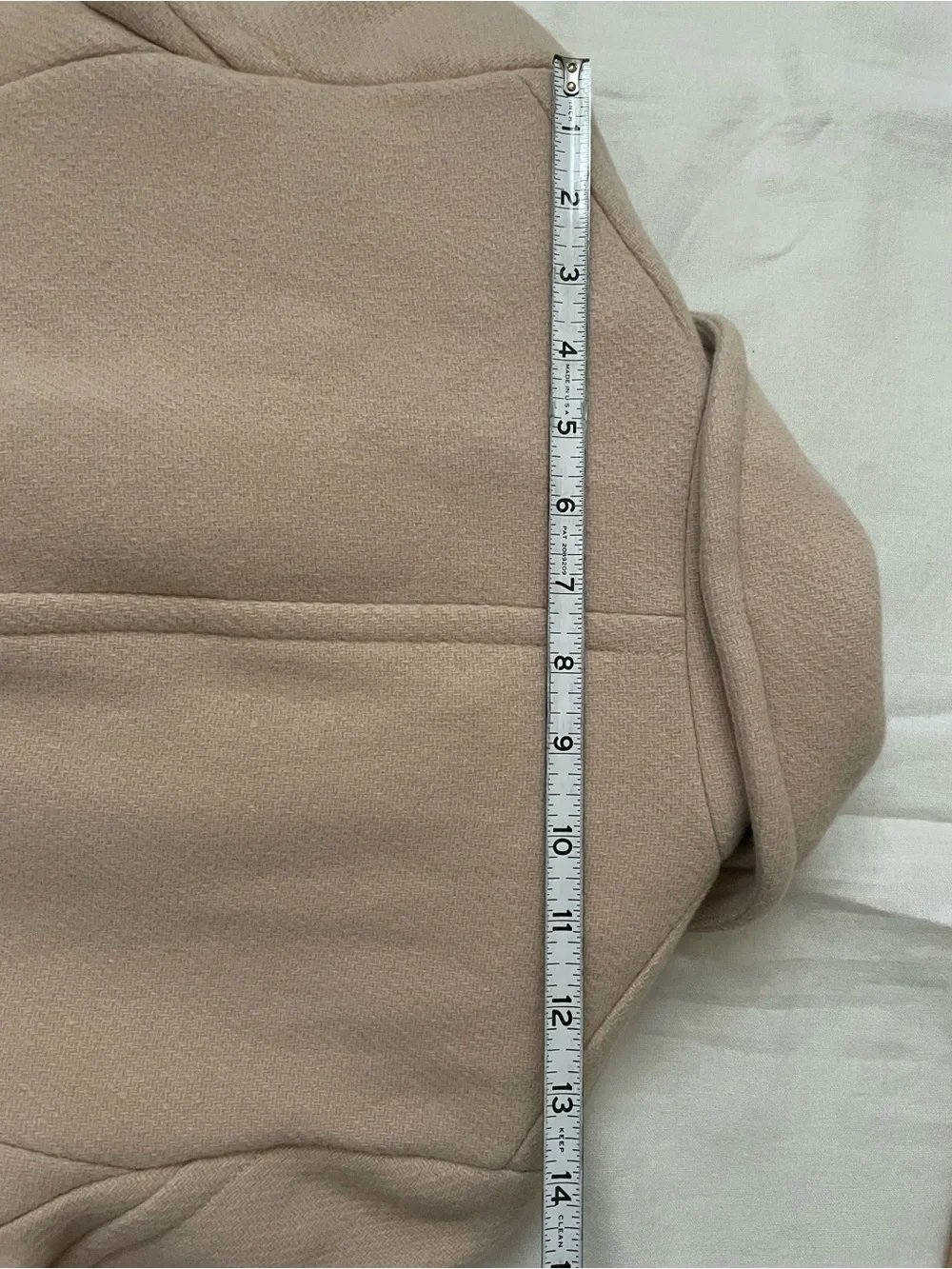 J. Crew Double-Breasted Peacoat in Blush Pink with Gold Buttons - Picture 11 of 14